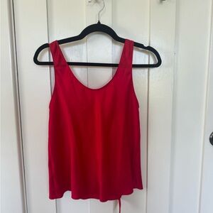 Satin red tank